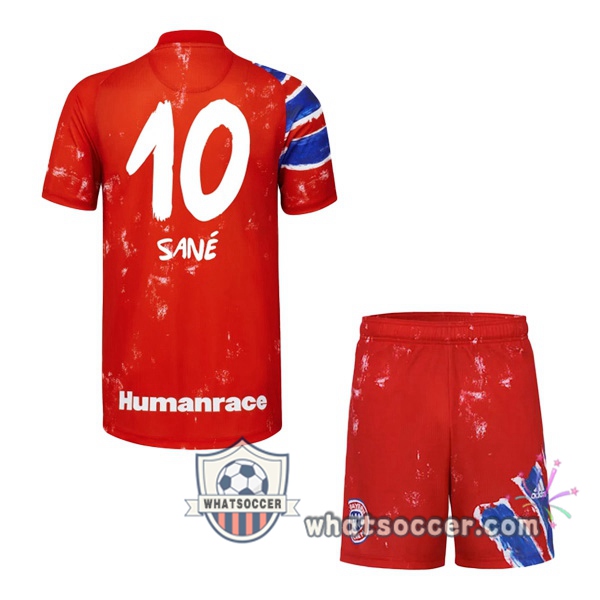 Bayern Munich (SANE 10) Kids Adidas X Human Race Soccer Jerseys 2020-2021