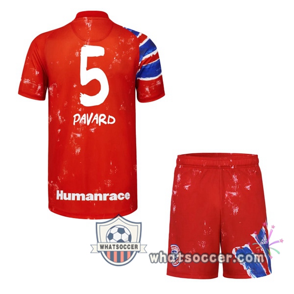 Bayern Munich (PAVARD 5) Kids Adidas X Human Race Soccer Jerseys 2020-2021