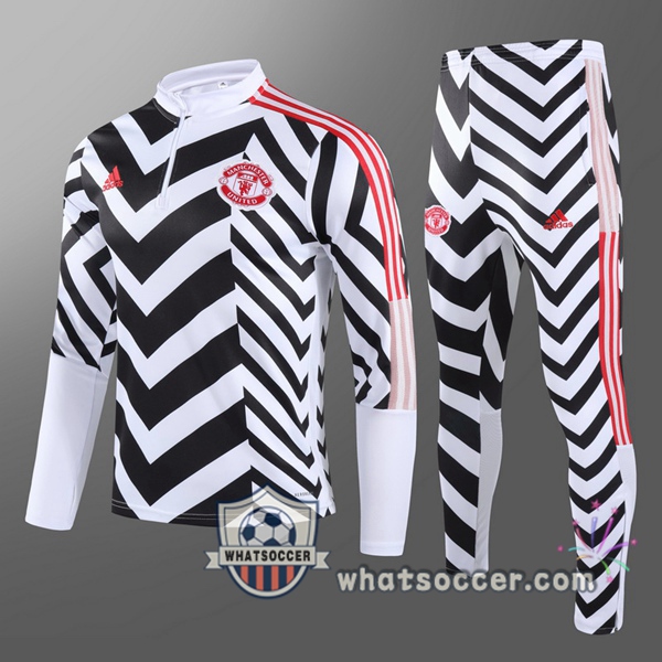 Manchester United Kids Tracksuit Black White 2020-2021