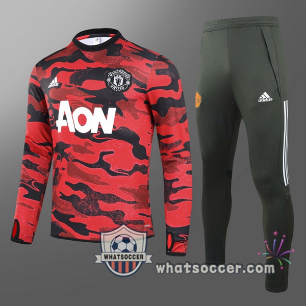 Manchester United Kids Tracksuit Red Black 2020-2021
