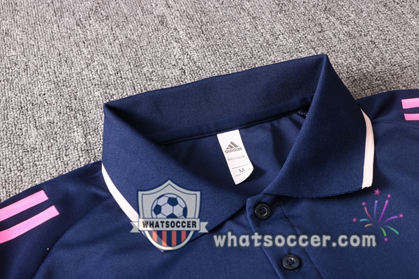 Training Polo Set Real Madrid + Pants Blue Royal 2020-2021