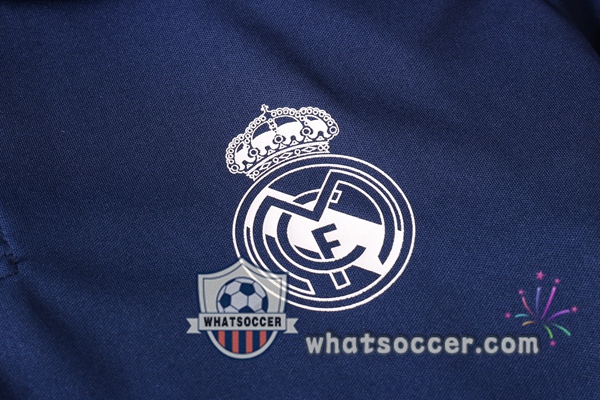 Training Polo Set Real Madrid + Pants Blue Royal 2020-2021