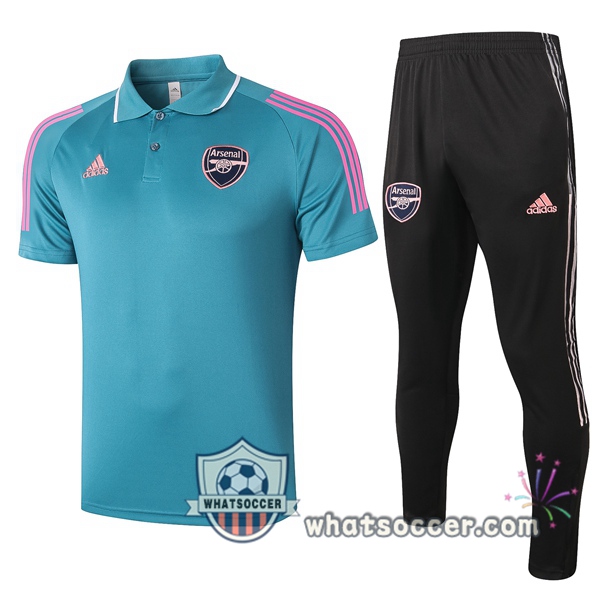 Training Polo Set Arsenal + Pants Green 2020-2021