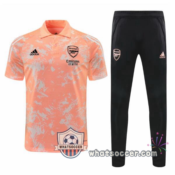 Training Polo Set Arsenal + Pants Orange 2020-2021