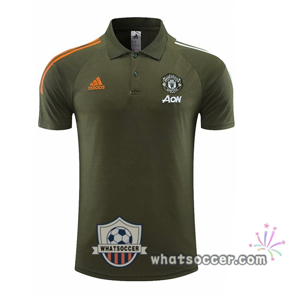 Training Polo Manchester United Green 2020-2021