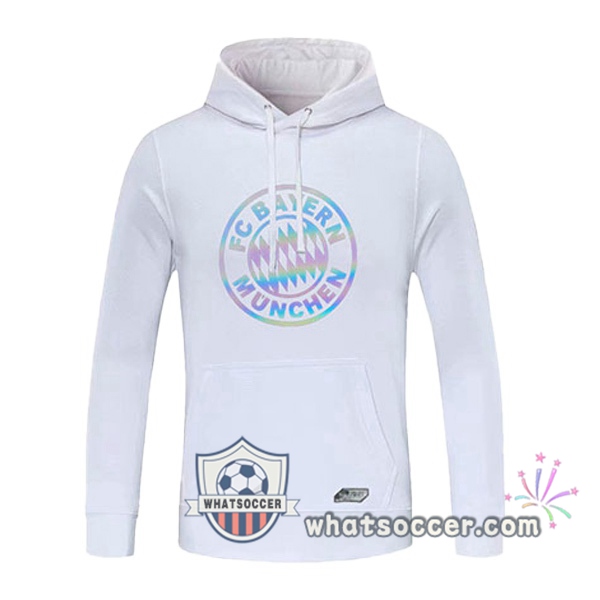 Bayern Munich White Hooded Sweater 2020-2021