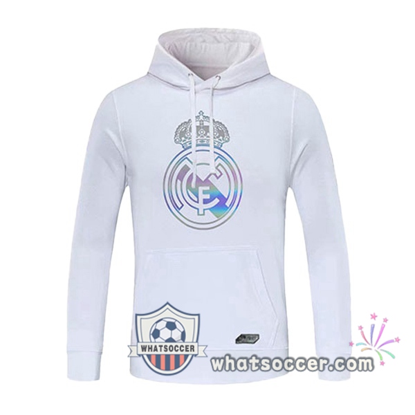 Real Madrid White Hooded Sweater 2020-2021