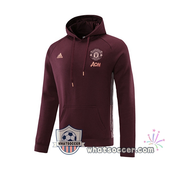 Manchester United Red Hooded Sweater 2020-2021