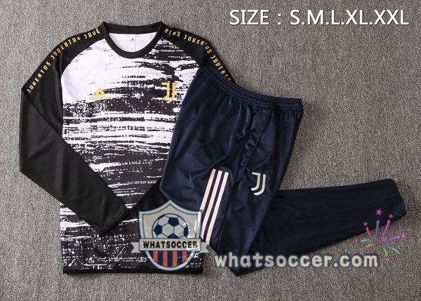 Juventus Black White Tracksuit 2020-2021