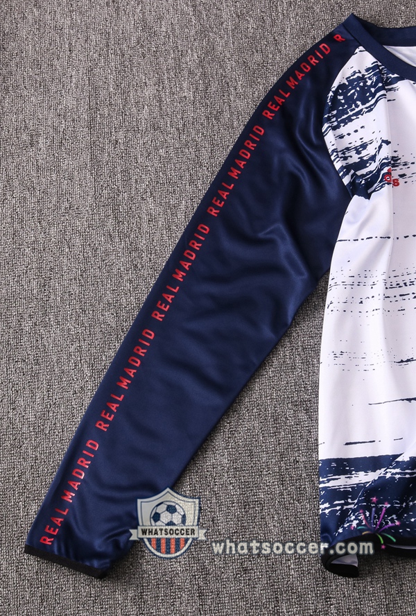 Real Madrid White Blue Tracksuit 2020-2021