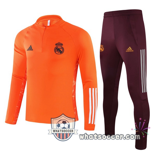 Real Madrid Orange Tracksuit 2020-2021