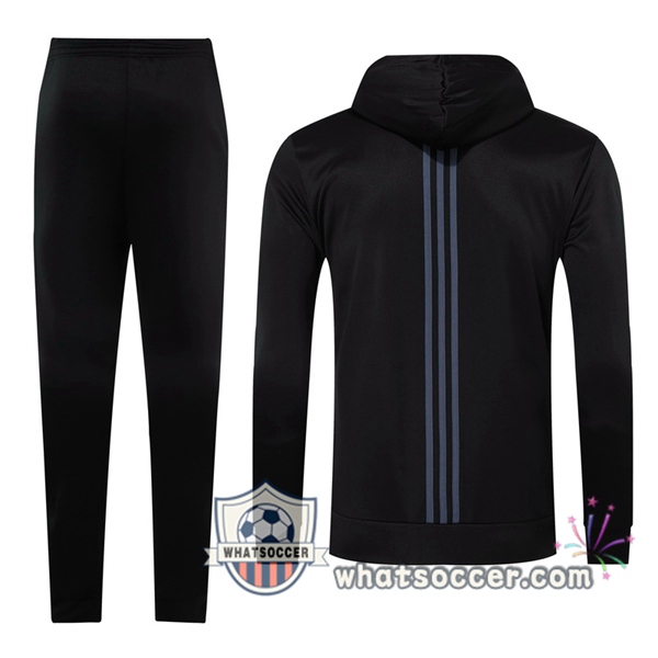 Juventus Black White Hooded Jacket 2020-2021