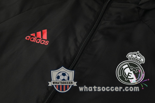 Real Madrid Black Windbreaker Hoodie 2020-2021