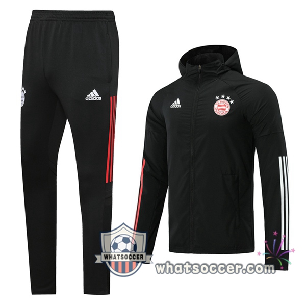Bayern Munich Black Windbreaker Hoodie 2020-2021