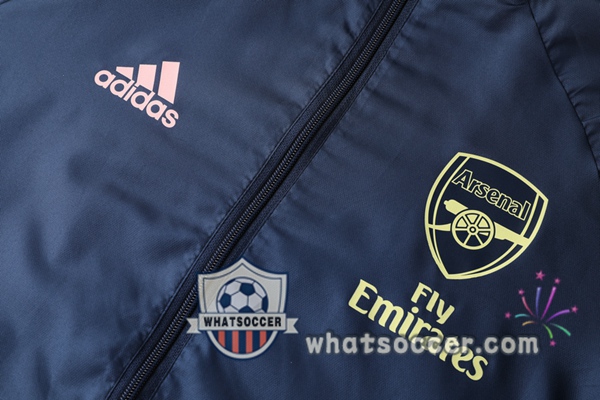 Arsenal Blue Royal Windbreaker Hoodie 2020-2021