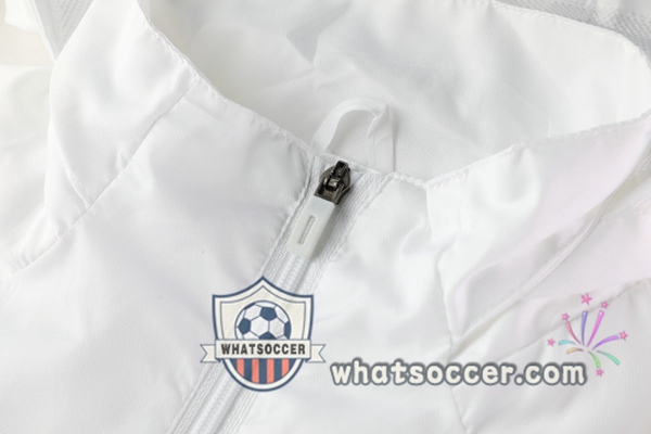 Manchester United White Windbreaker Hoodie 2020-2021