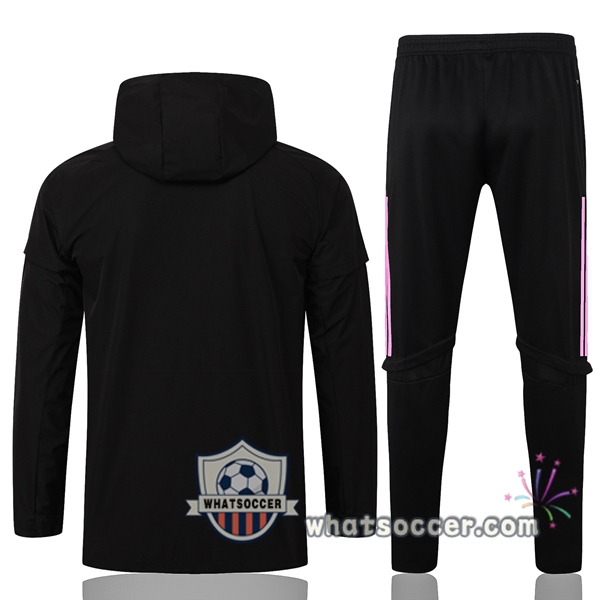 Real Madrid Black Windbreaker Hoodie 2020-2021