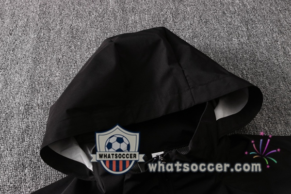 Real Madrid Black Windbreaker Hoodie 2020-2021