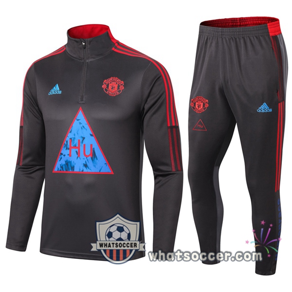 Manchester United Adidas X Human Race Soccer Jerseys Gray Tracksuit 2020-2021
