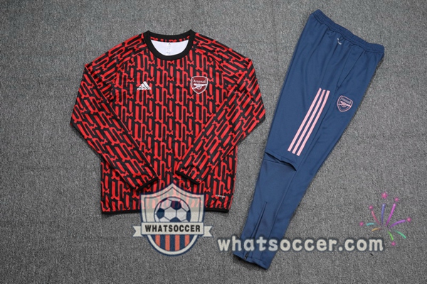 Arsenal Red Black Tracksuit 2020-2021