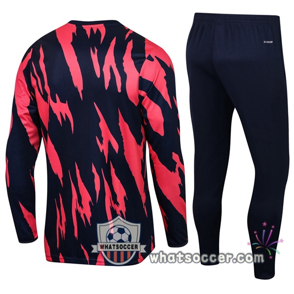 Real Madrid Blue Royal Red Tracksuit 2020-2021
