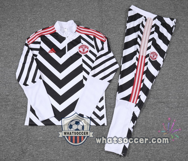 Manchester United Black White Tracksuit 2020-2021