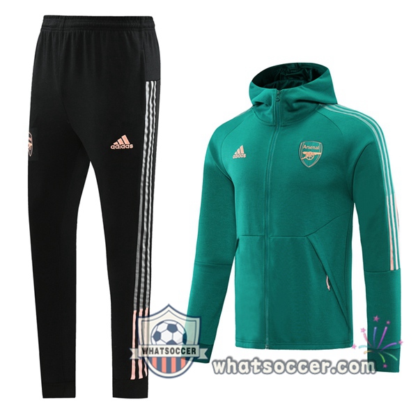 Arsenal Green Hooded Jacket 2020-2021
