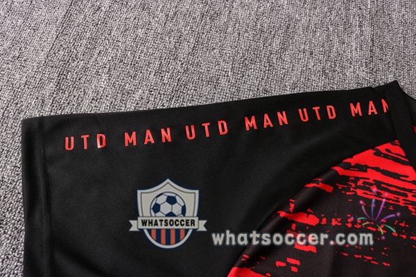 Manchester United + Pants Red Black Training T-Shirt Suit 2020-2021