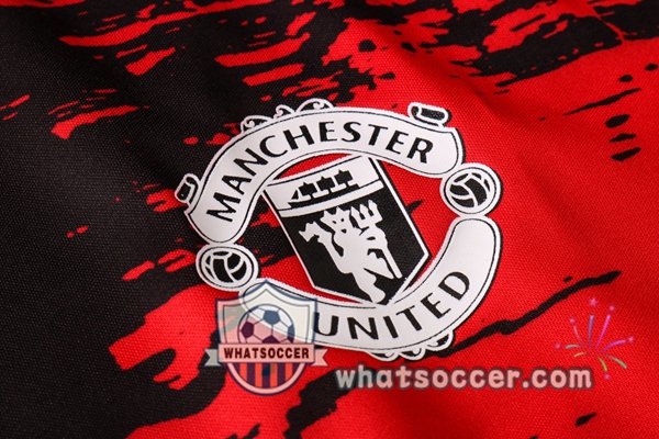Manchester United + Pants Red Black Training T-Shirt Suit 2020-2021
