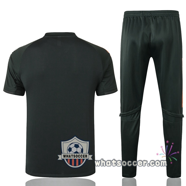 Manchester United + Pants Green Training T-Shirt Suit 2020-2021