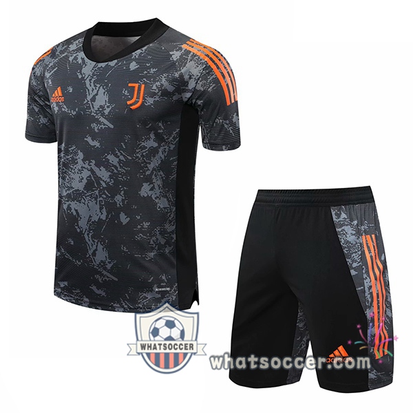 Juventus + Shorts Gray Training T-Shirt Suit 2020-2021