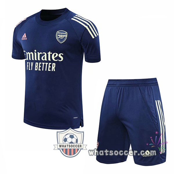 Arsenal + Shorts Blue Royal Training T-Shirt Suit 2020-2021