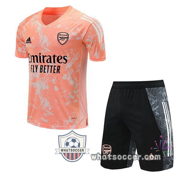 Arsenal + Shorts Orange Training T-Shirt Suit 2020-2021