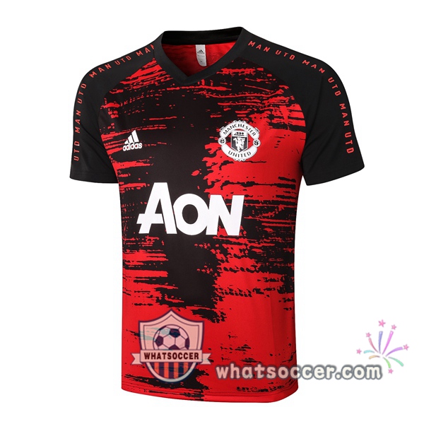 Manchester United Red Black Training T-Shirts 2020-2021