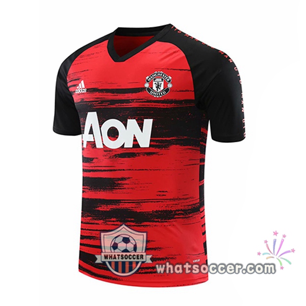 Manchester United Red Black Training T-Shirts 2020-2021