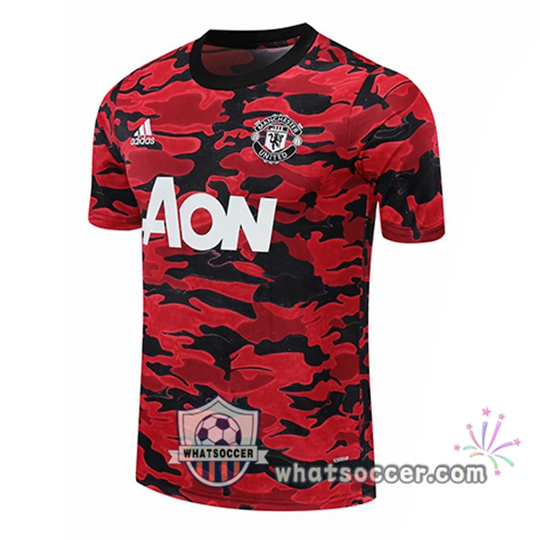 Manchester United Red Black Training T-Shirts 2020-2021