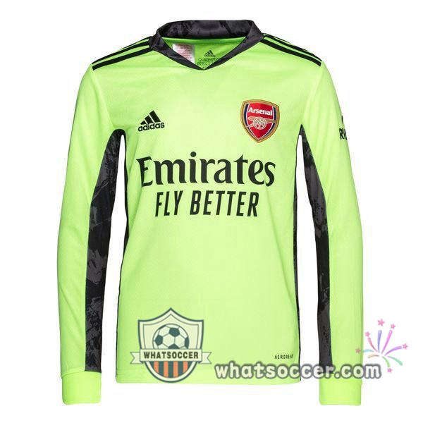 Arsenal Goalkeeper Soccer Jerseys Long Sleeve Green 2020-2021