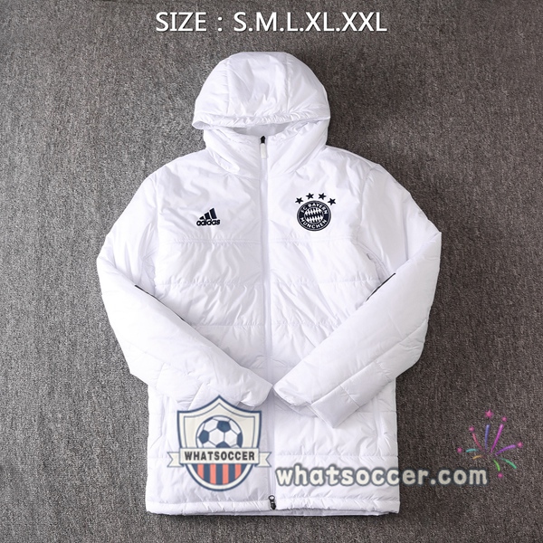 Bayern Munich White Soccer Down Jacket + Pants 2020-2021