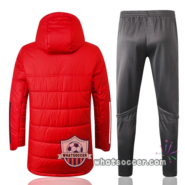 Real Madrid Red Soccer Down Jacket + Pants 2020-2021