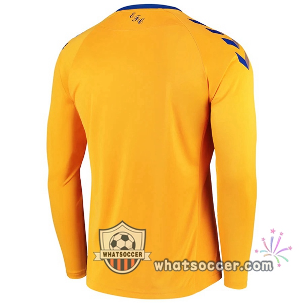 Everton Away Soccer Jerseys Long Sleeve Yellow 2020-2021