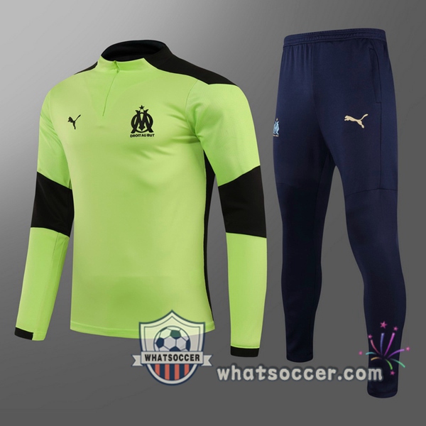 Olympique de Marseille Kids Tracksuit Green 2020-2021