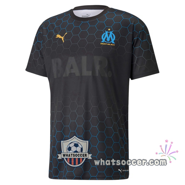 Olympique de Marseille PUMA × BALR Black Soccer Jerseys 2020-2021