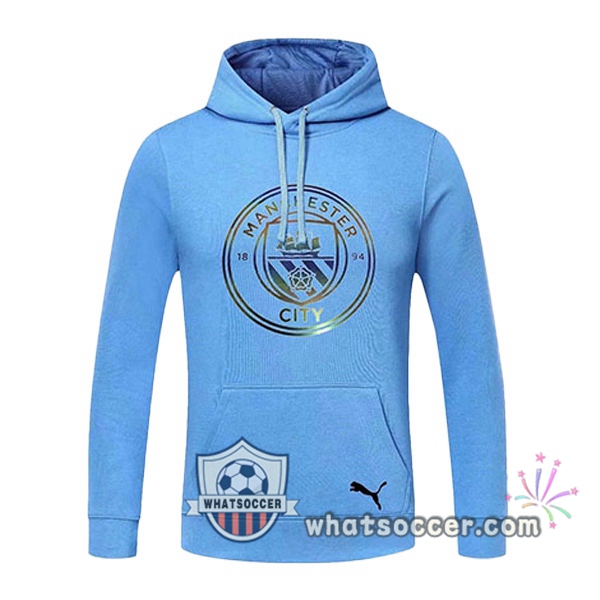 Manchester City Blue Hooded Sweater 2020-2021