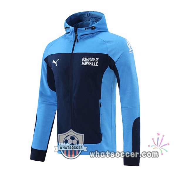 Olympique de Marseille Blue Hooded Sweater 2020-2021