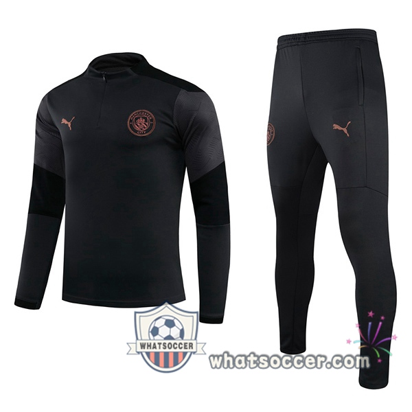 Manchester City Gray Black Tracksuit 2020-2021