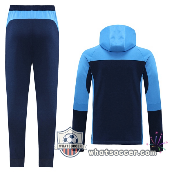 Olympique de Marseille Blue Hooded Jacket 2020-2021