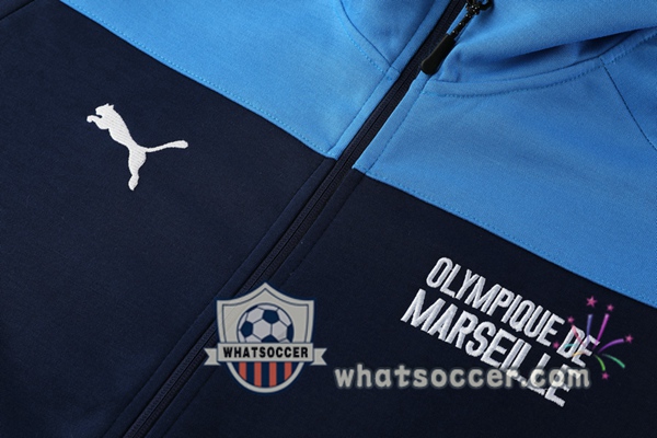 Olympique de Marseille Blue Hooded Jacket 2020-2021