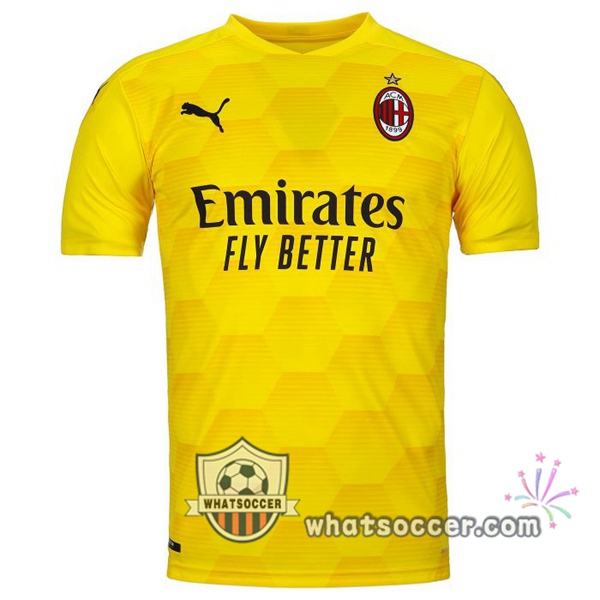 AC Milan Goalkeeper Soccer Jerseys Yellow 2020-2021