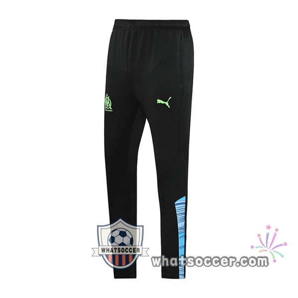 Olympique de Marseille Black Green Blue Soccer Pants 2020-2021
