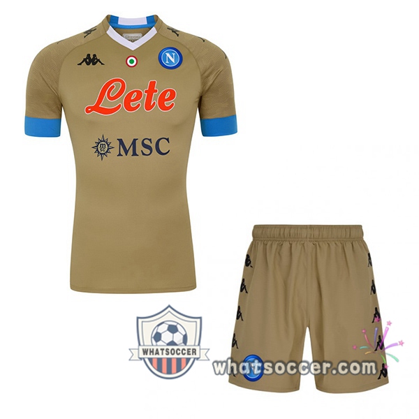 SSC Napoli Kids Goalkeeper Soccer Jerseys Marron 2020-2021
